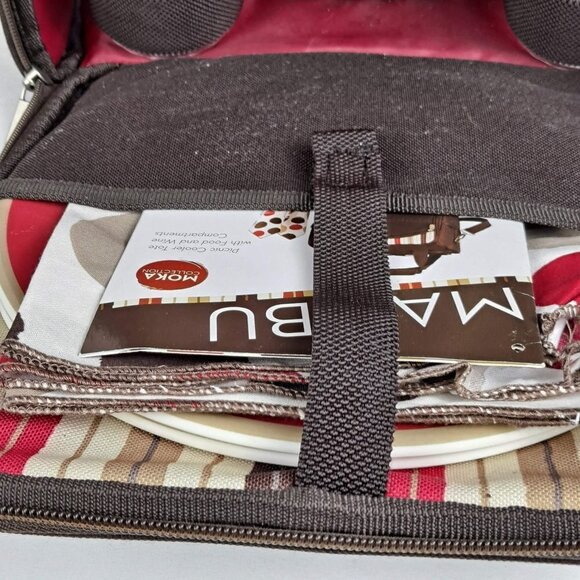 Picnic Time Moka Collection Picnic Cooler Tote with Food & Wine Compartments - Picture 9 of 16